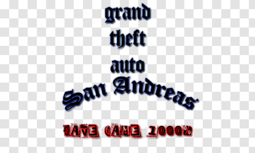 Logo Brand Font - Text - San Andreas Transparent PNG