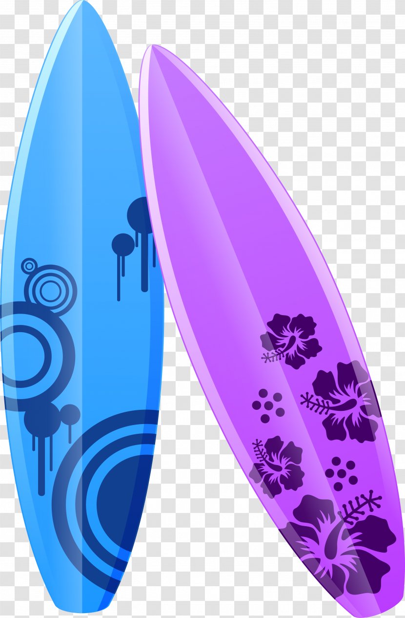 Surfboard Illustration - Surfing - Purple Cartoon Transparent PNG