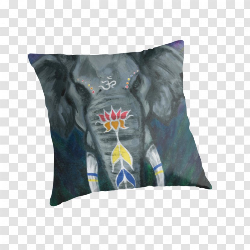 Throw Pillows Cushion Down Feather Couch - Painted Elephant Transparent PNG
