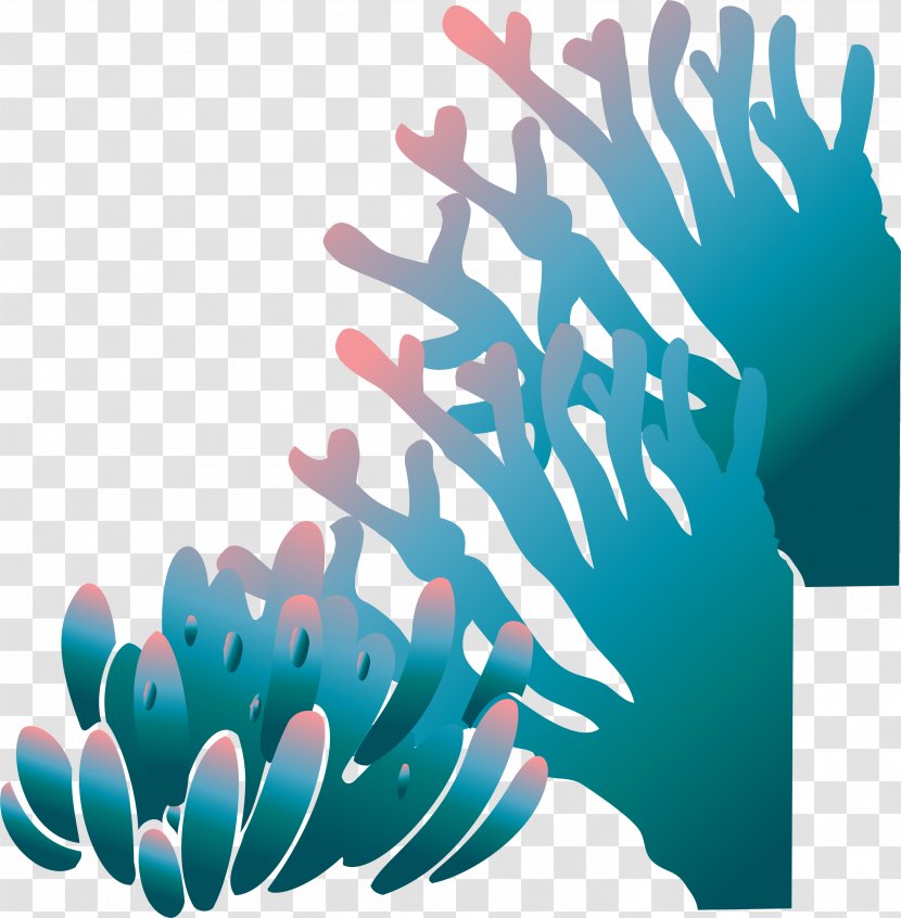 Blue Seabed - Teal - Dream Coral Transparent PNG