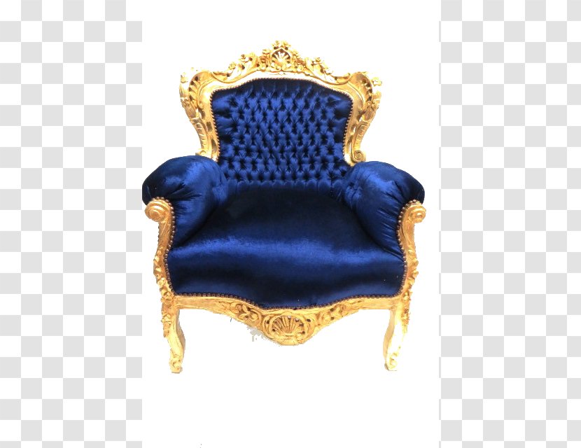 Chair Baroque Fauteuil Throne Blue Transparent PNG