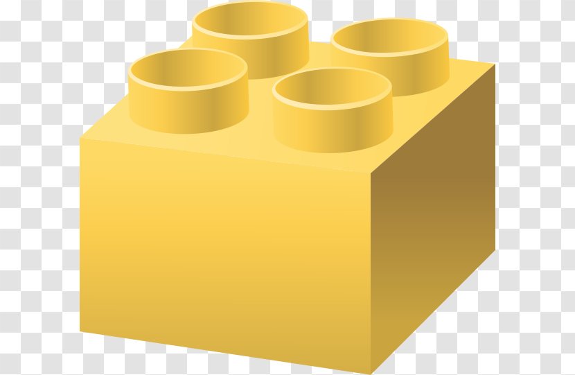 Yellow Lego Duplo Toy Block - Rectangle - Bricks Transparent PNG