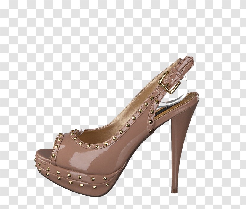 High-heeled Shoe Beige Court White - Brown - Blink Transparent PNG