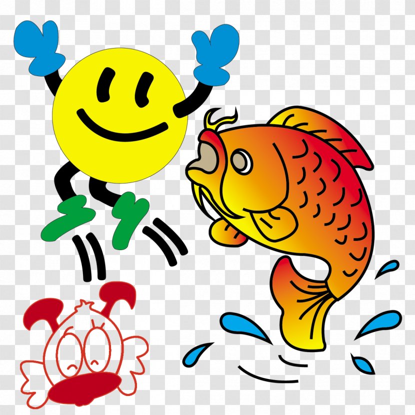 Cartoon Clip Art - Artwork - Jumping Fish Transparent PNG