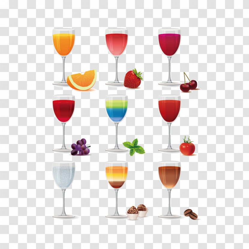 Orange Juice Cocktail Strawberry - Fruit - Vector Various Juices Transparent PNG