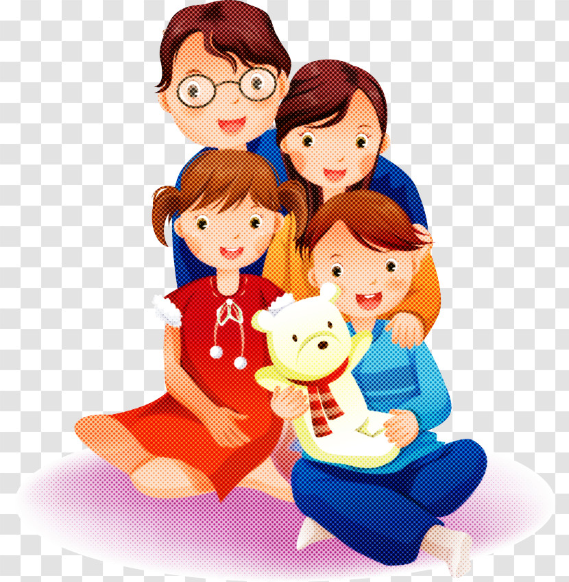 Cartoon Fun Sharing Happy Child Transparent PNG