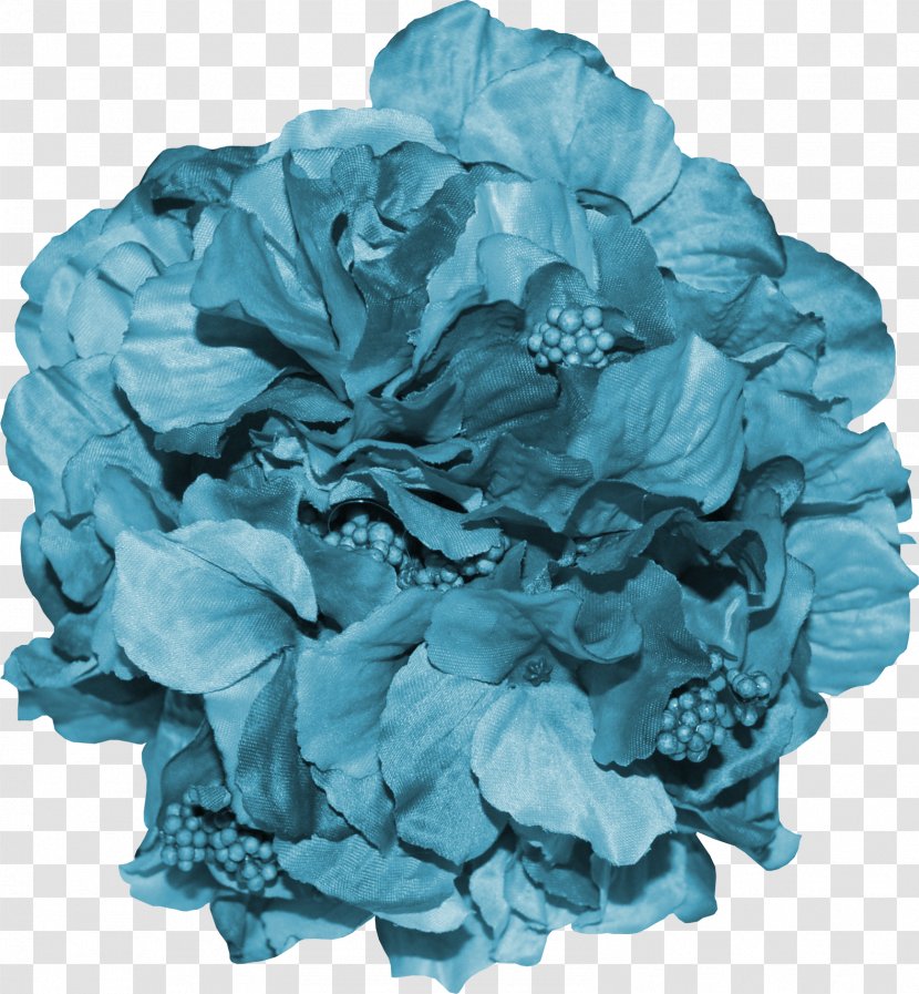 Blue Christmas Decoration Flower - Peony Flowers Cloth Transparent PNG