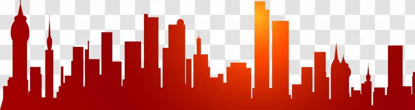 Cities: Skylines Silhouette City Euclidean Vector - Cities - Red Building Transparent PNG