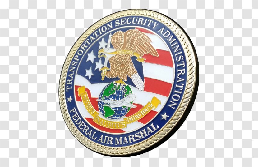 Federal Air Marshal Service Challenge Coin Transportation Security Administration Sky Government Of The United States - Label - Military Transparent PNG