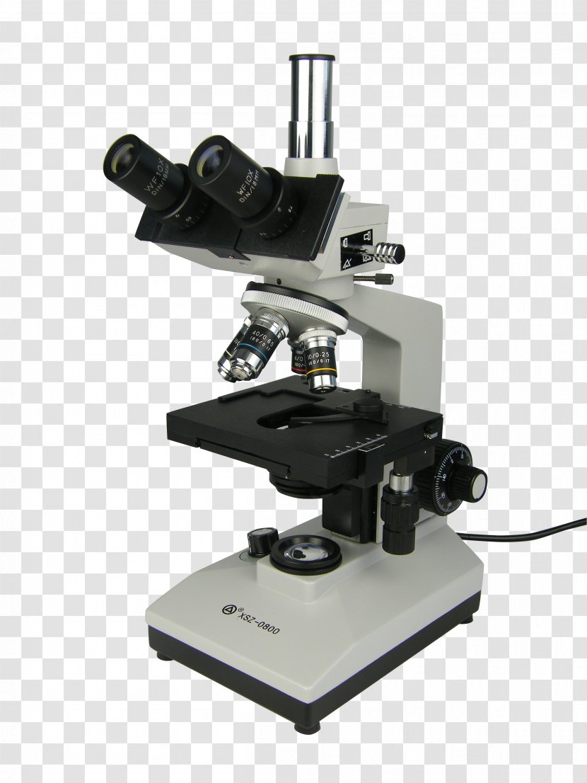 Optical Microscope Omano OM88-T Trinocular Compound Light Slides - Leica Camera Transparent PNG