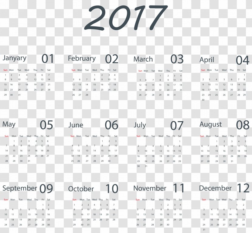 Calendar Clip Art - Product Design - Transparent 2017 Image Transparent PNG