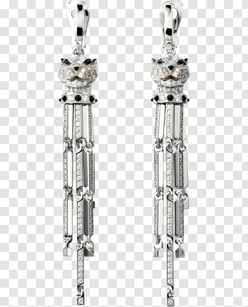 Earring Cartier Leopard Diamond Brilliant - Jewellery - Wild Cheetah Earrings Transparent PNG