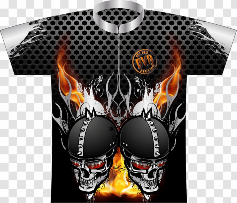 T-shirt Jersey Dye-sublimation Printer Sleeve - Logo - Skull Bikers Transparent PNG
