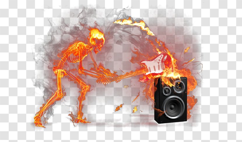 Fire Flame - Tree - Skull Man And Sound Transparent PNG