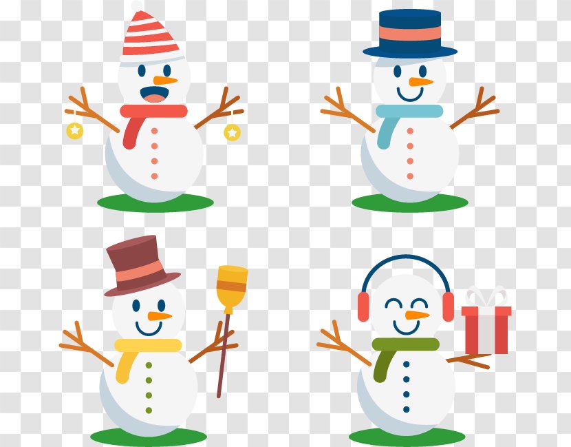 Snowman Euclidean Vector Christmas - Frame - Cute Transparent PNG