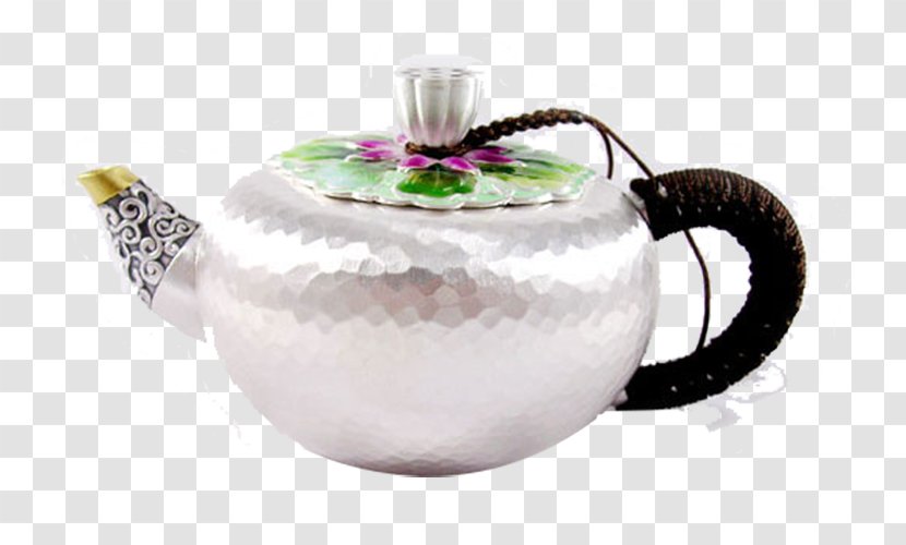 Silver Teapot - Exquisite Pot Transparent PNG