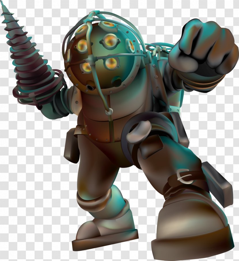BioShock Infinite 2 BioShock: The Collection Big Daddy - Video Game - Action Toy Figures Transparent PNG