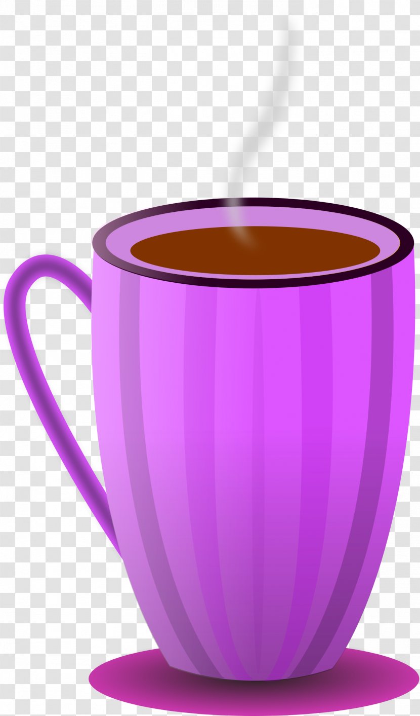 Coffee Cup Tea Hot Chocolate Cafe - Violet Transparent PNG