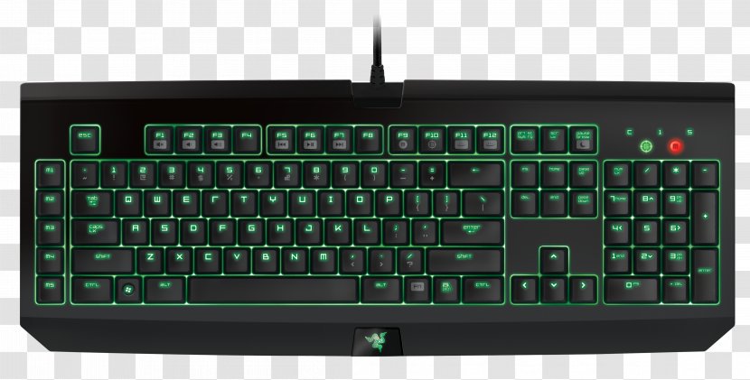 Computer Keyboard Razer Inc. Gaming Keypad Backlight Video Game Transparent PNG
