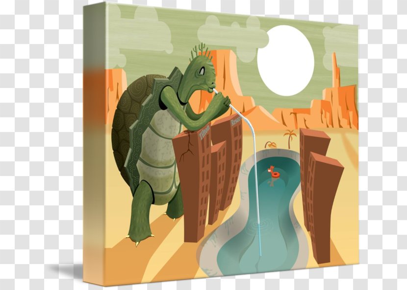 Vertebrate Cartoon Gallery Wrap - Tortoide Transparent PNG