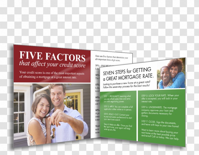 Flyer Advertising Brochure Post Cards Mortgage Loan - Bank Transparent PNG