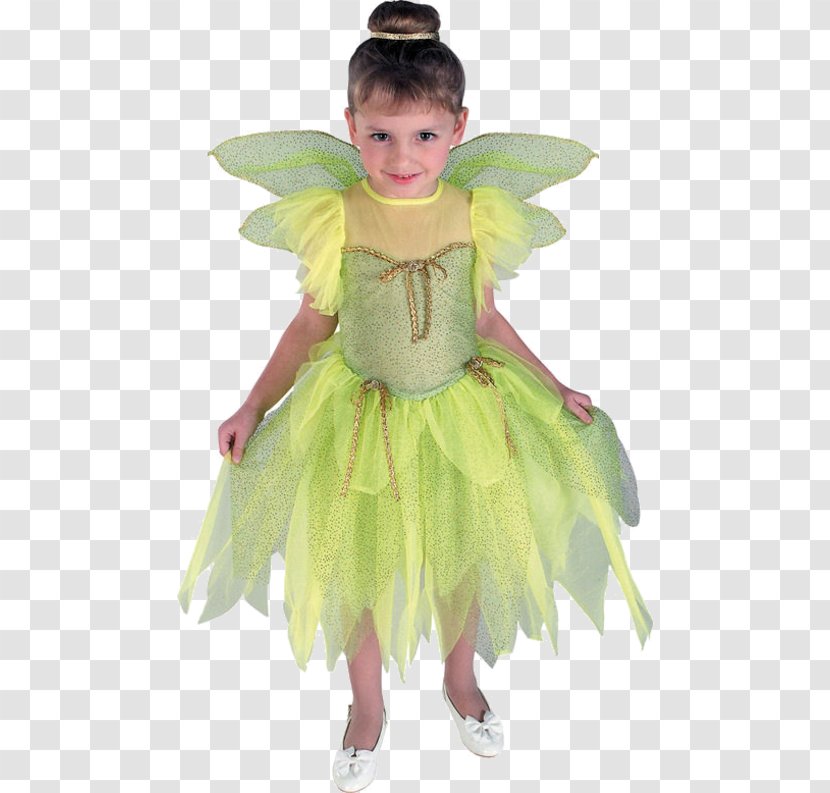Girls Classic Tinker Bell Costume Size Halloween Disney Fairies Tinkerbell Child - Frame - Hair Transparent PNG