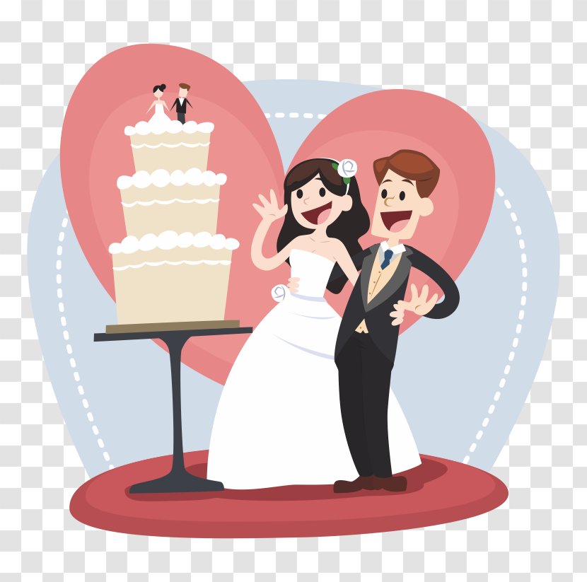 Wedding Invitation Bridegroom Clip Art - Cartoon - Bride Transparent PNG