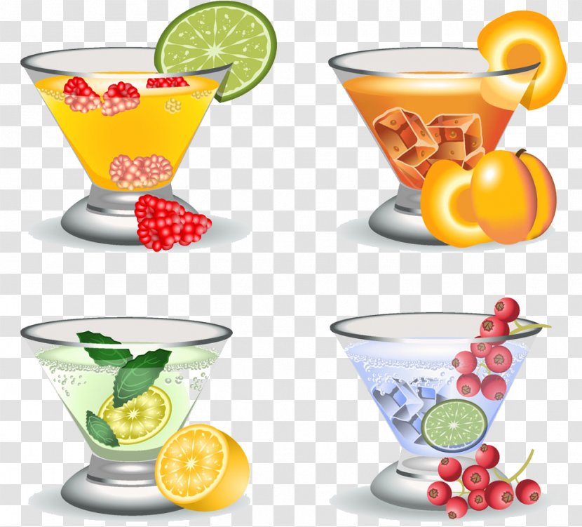 Cocktail Juice Liqueur Fruit Illustration - Cocktails Transparent PNG
