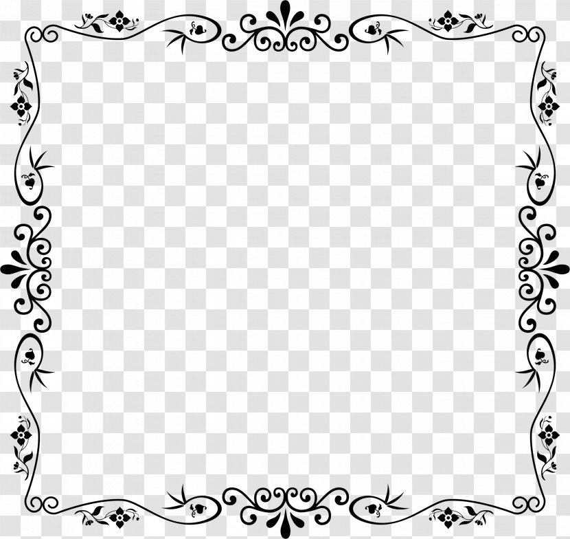 Flower Clip Art - Tree - Black And White Manuscript Transparent PNG