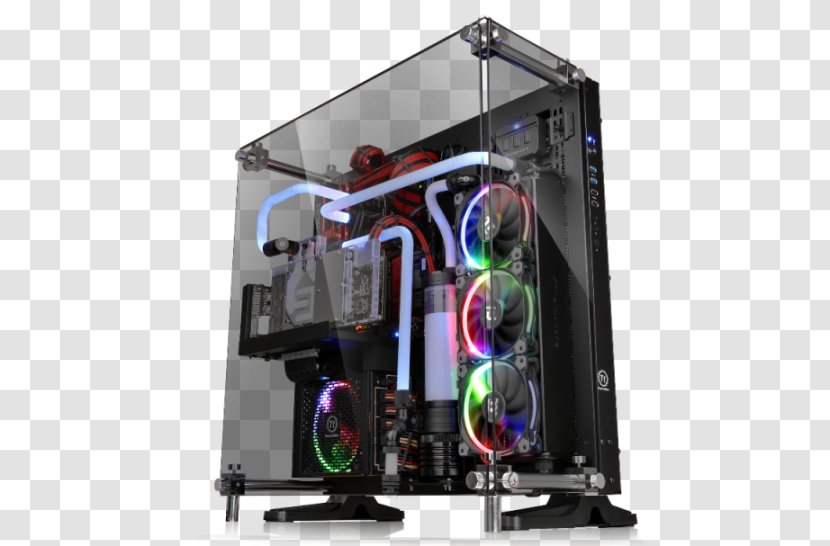 Computer Cases & Housings Thermaltake Commander MS-I Power Supply Unit ATX Window - Toughened Glass - Display Rack Transparent PNG