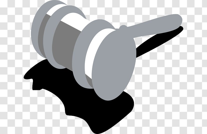 Judge Hammer Lawyer Justice Clip Art - Black And White Transparent PNG