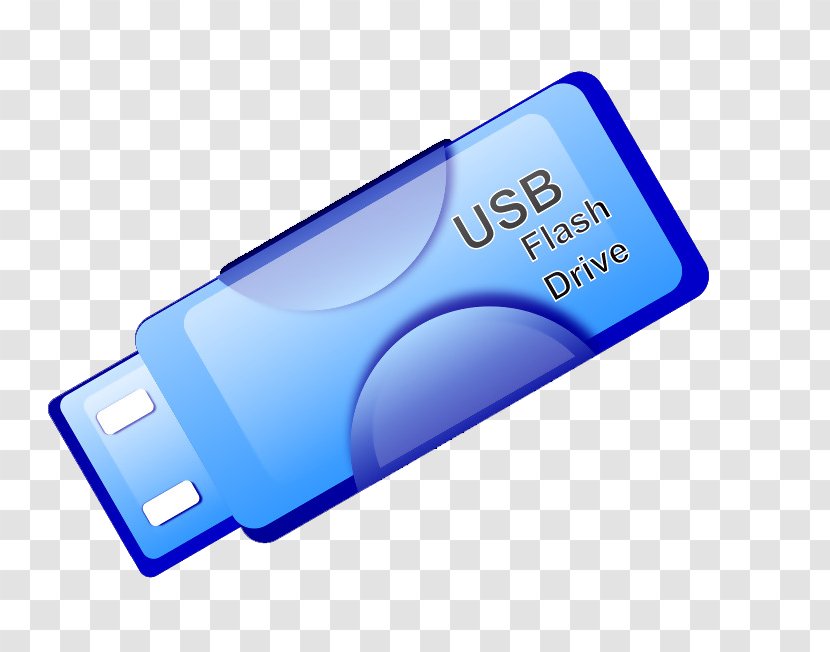 USB Flash Drive Computer Data Storage Memory Clip Art - Brand - Textured Blue Element Transparent PNG