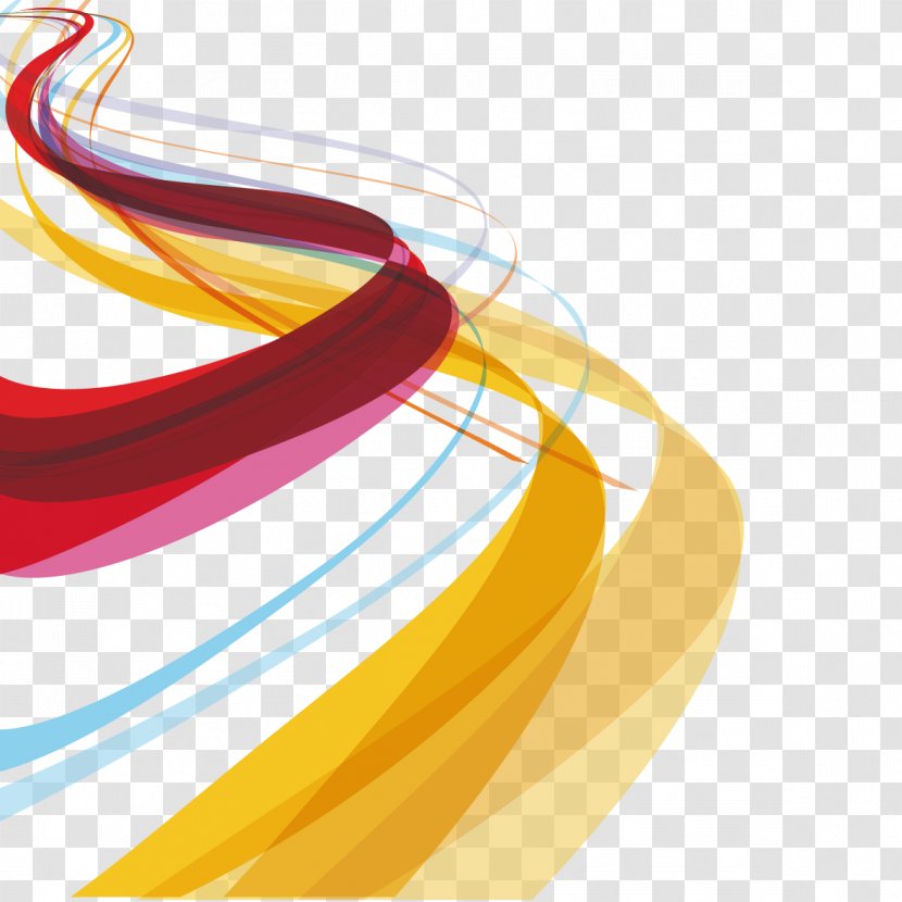 Color Curve Graphic Design - Vector Curves And Wavy Lines Transparent PNG