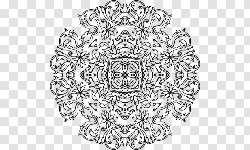 Ornament Black And White Visual Arts Drawing - Monochrome - Design Transparent PNG