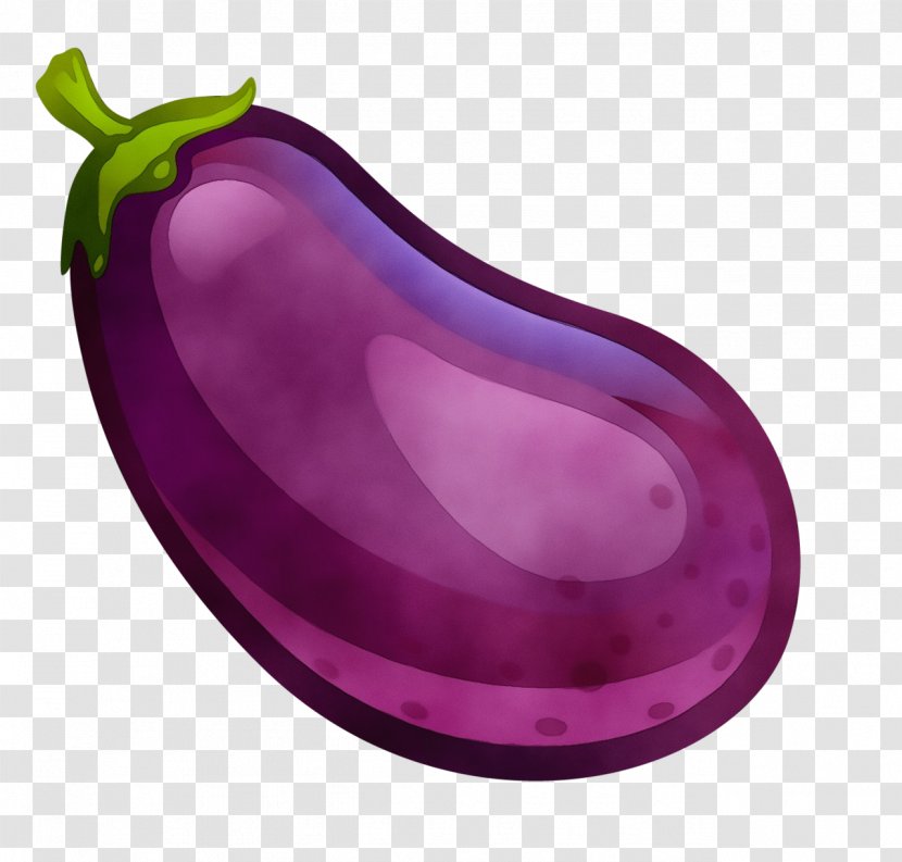 Watercolor Plant - Fruit - Eggplant Transparent PNG