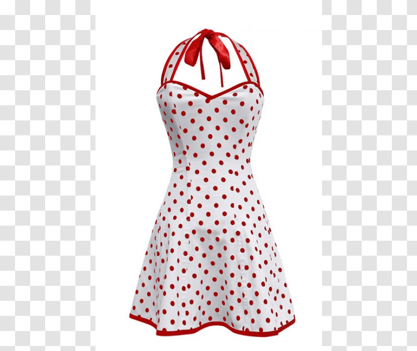 Dress Polka Dot White Red Corset - Flower Transparent PNG
