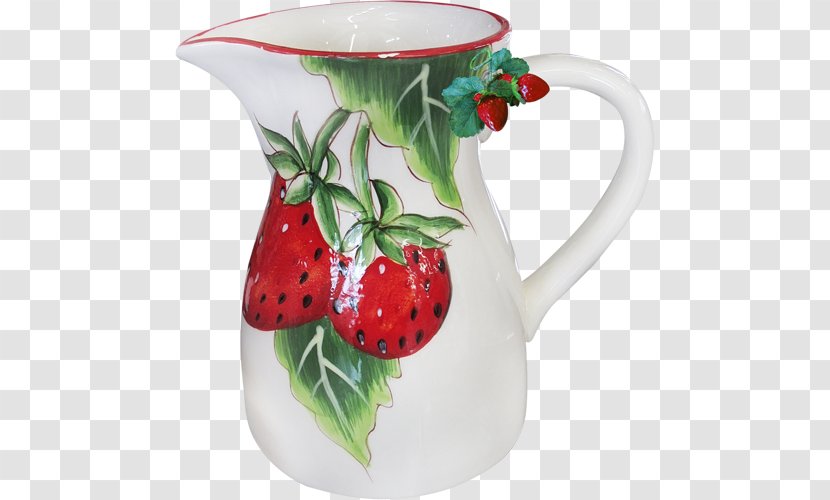 Jug Strawberry Ceramic Mug Pitcher - Cup Transparent PNG