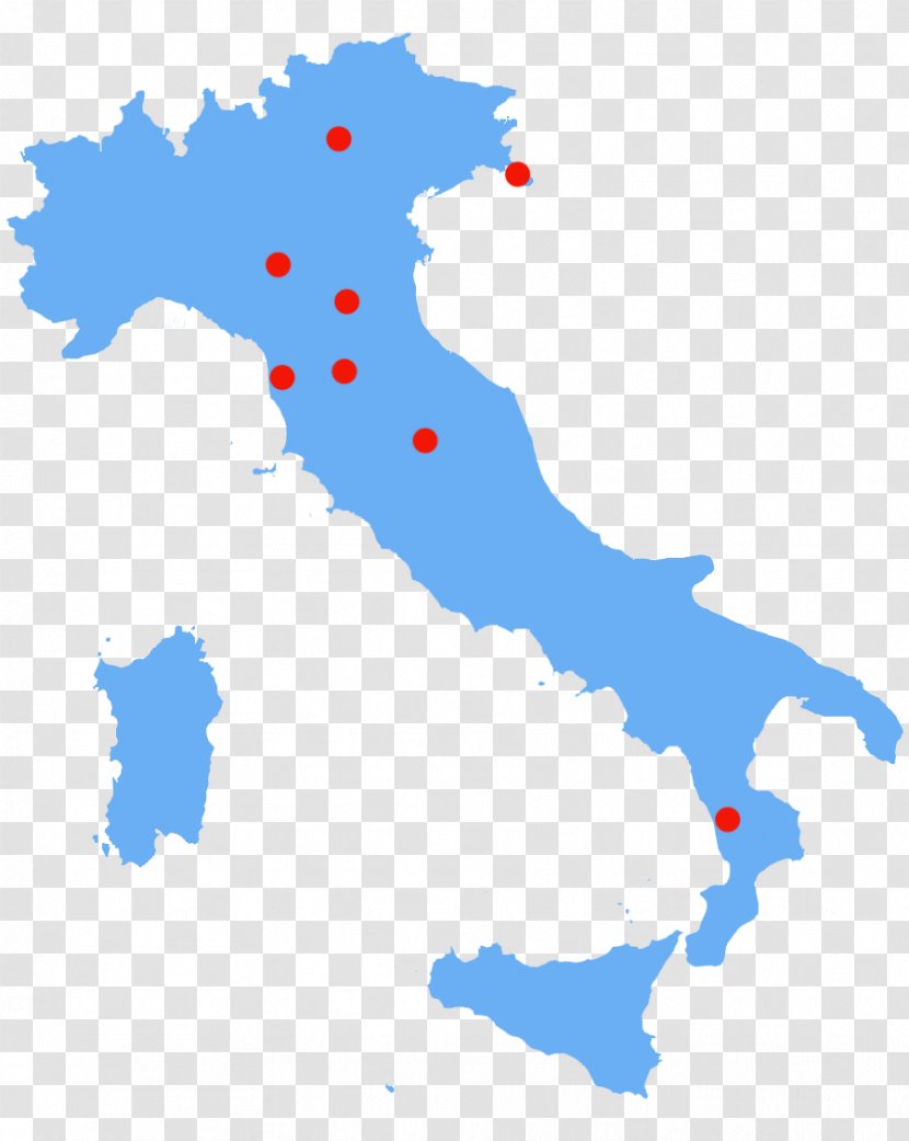 Italy Vector Map - Royaltyfree Transparent PNG