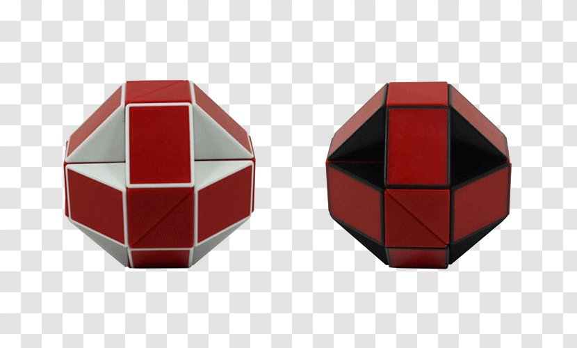 Rubiks Cube Combination Puzzle Snake - Skewb - Kathrine Shaped Red, White And Red Black Transparent PNG
