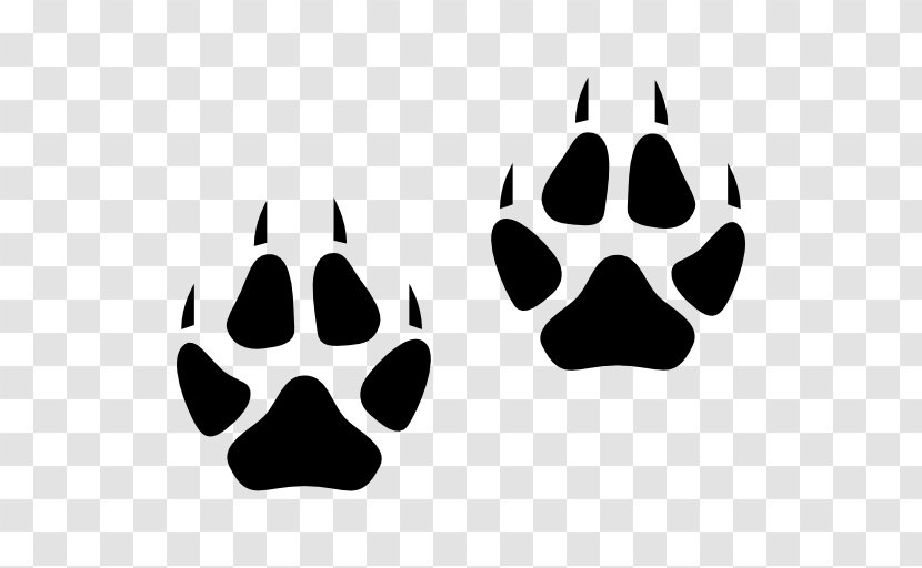 Paw - Royaltyfree - Black And White Transparent PNG