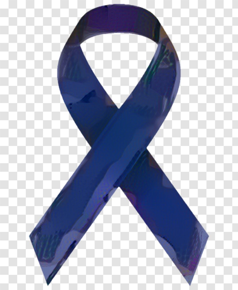 Blue Background Ribbon - Awareness - Electric Purple Transparent PNG