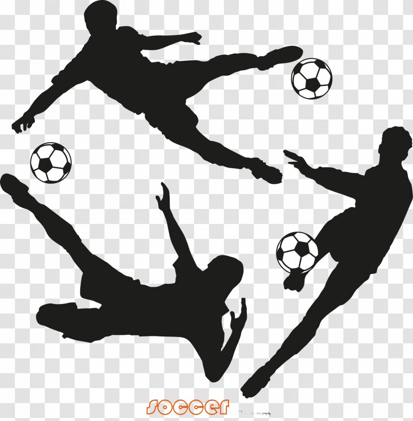 Football Player Logo - Silhouette - 3 Players Transparent PNG