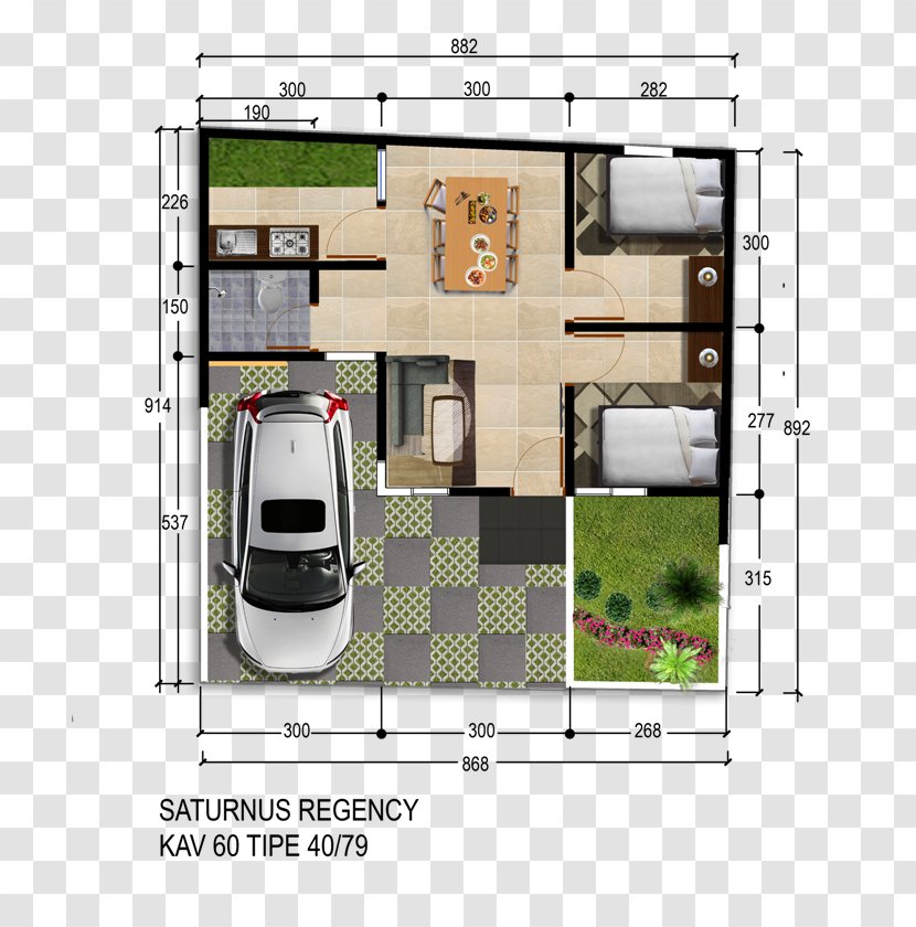 House Islamic Hospital Banjarmasin Saturnus Regency - Elevation - Lokasi Denah Transparent PNG