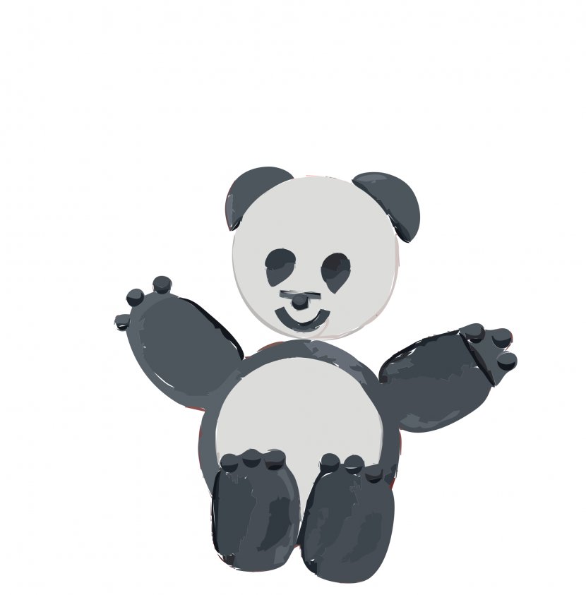 Giant Panda Bear Clip Art - Heart Transparent PNG