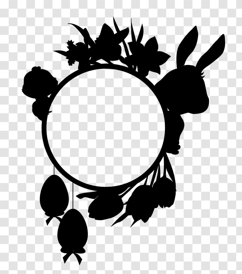 Clip Art Logo Silhouette Leaf Antler - Blackandwhite - Stencil Transparent PNG