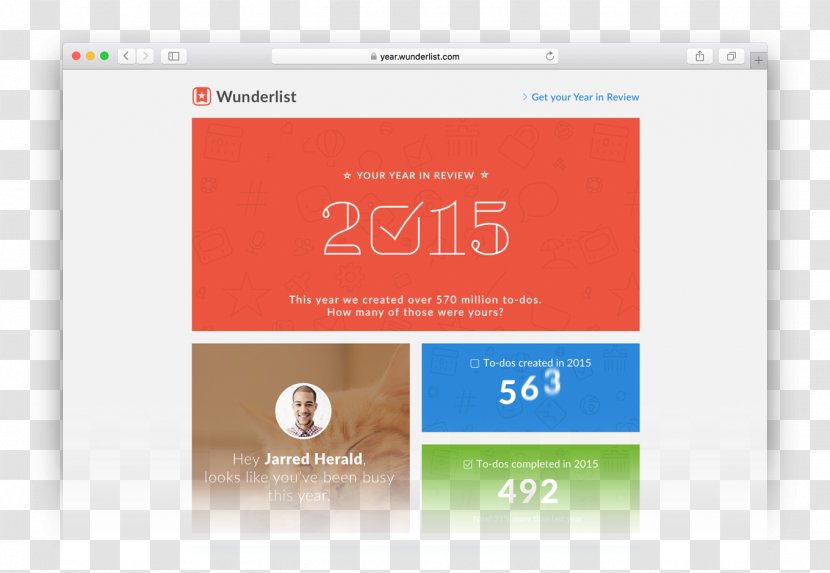 Wunderlist Productivity Google Startup Company Brand - Media - Year-end Summary Decoration Transparent PNG