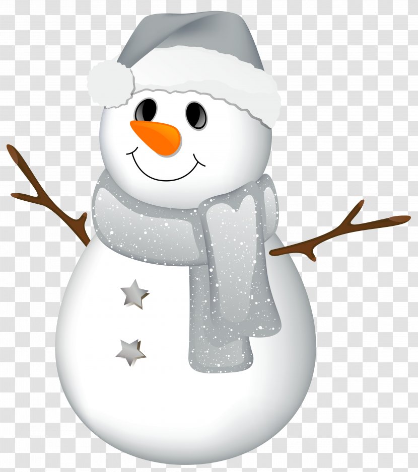 Snowman Clip Art - Christmas Ornament - Transparent With Grey Hat Clipart Transparent PNG