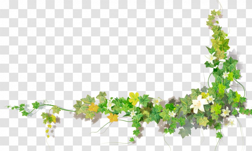 Green Vine Poster - Flower - Trumpet Decoration Material Transparent PNG