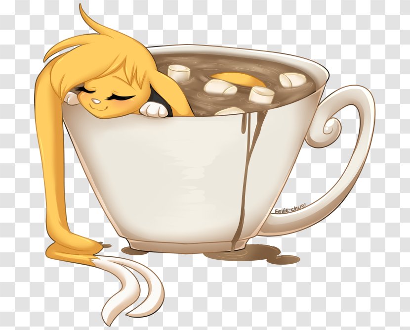 Coffee Cup Mug - Yellow - Hot Chocolate Transparent PNG