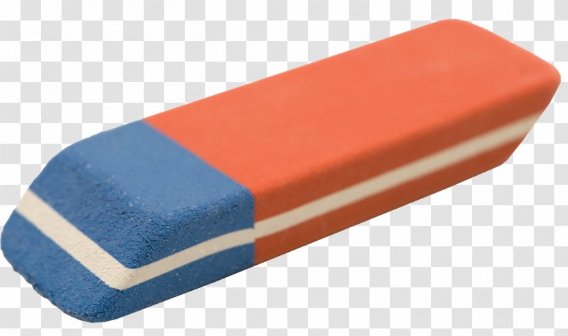 Eraser Stationery Natural Rubber - Orange - An Transparent PNG